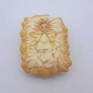Vintage Plaster Nativity Scene Baby Jesus